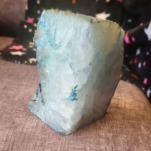 Blue Crystal Decorative Geode Stone